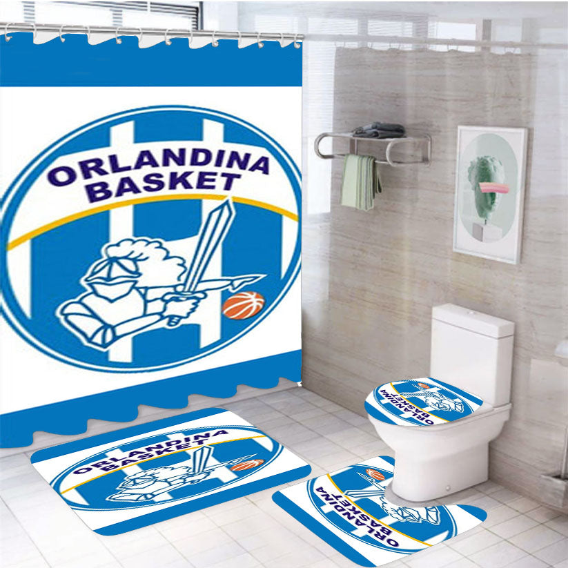 Orlandia Basket 4Pcs Bathroom Set Shower Curtain