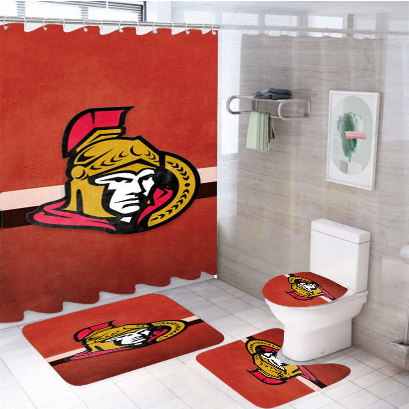 Ottawa Predators 4Pcs Bathroom Set Shower Curtain