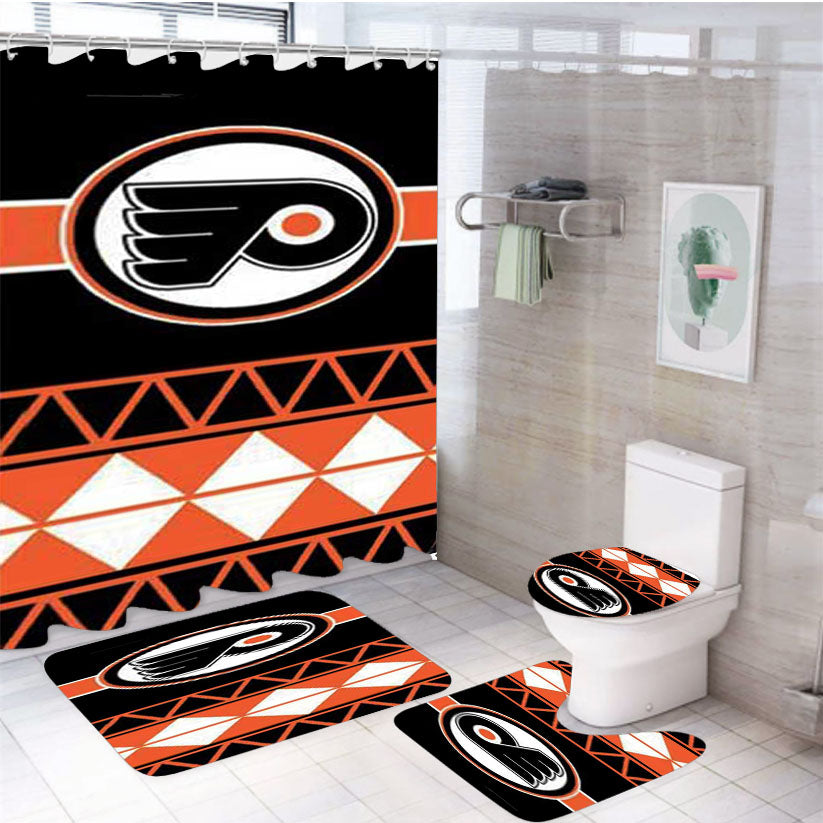 Philly Flyers Aztec 4Pcs Bathroom Set Shower Curtain