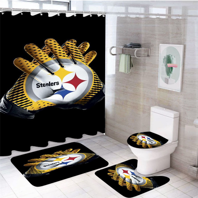 Pittsburgh Steelers 4 4Pcs Bathroom Set Shower Curtain