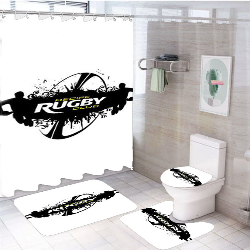 Recife Rugby Club 4Pcs Bathroom Set Shower Curtain