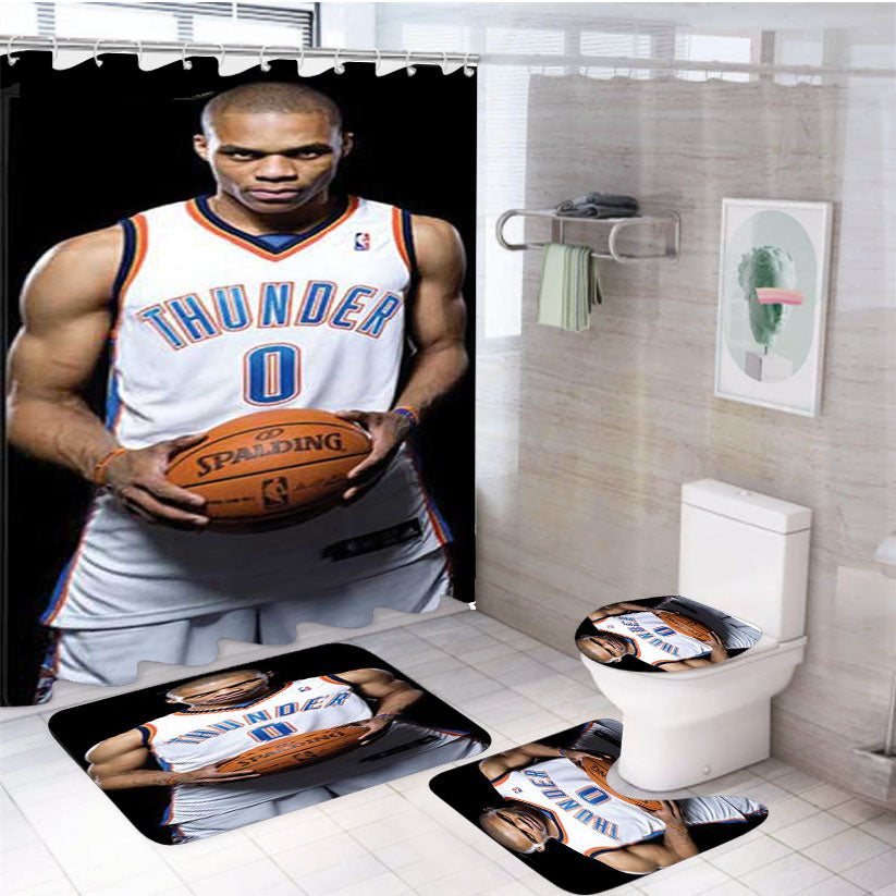 Russell Westbrook 4Pcs Bathroom Set Shower Curtain