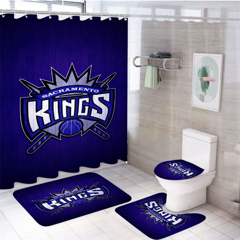 Sacramento Kings Hardwood 2 4Pcs Bathroom Set Shower Curtain