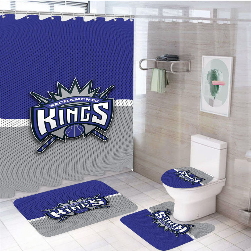 Sacramento Kings Logo Jersey 4Pcs Bathroom Set Shower Curtain