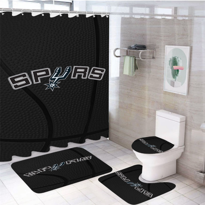San Antonio Spurs Wallpaper 4Pcs Bathroom Set Shower Curtain