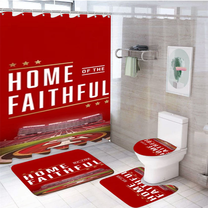 San Francisco 49Ers 4 4Pcs Bathroom Set Shower Curtain