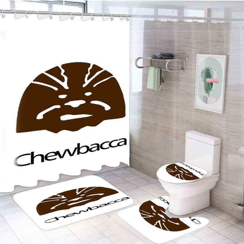Star Wars Character Chewbacca 4Pcs Bathroom Set Shower Curtain