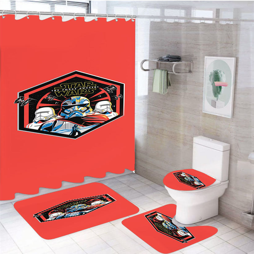 Star Wars First Order Phasma 4Pcs Bathroom Set Shower Curtain