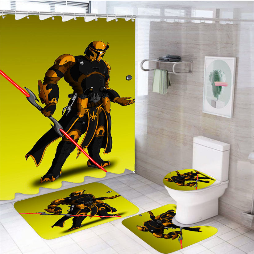 Star Wars Mandalorian Vector 4Pcs Bathroom Set Shower Curtain