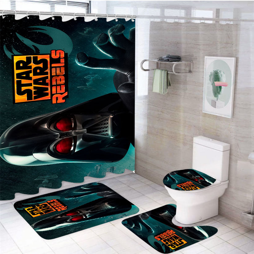 Star Wars Rebels 4Pcs Bathroom Set Shower Curtain