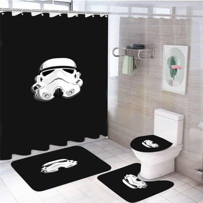 Star Wars Storm Trooper 4Pcs Bathroom Set Shower Curtain