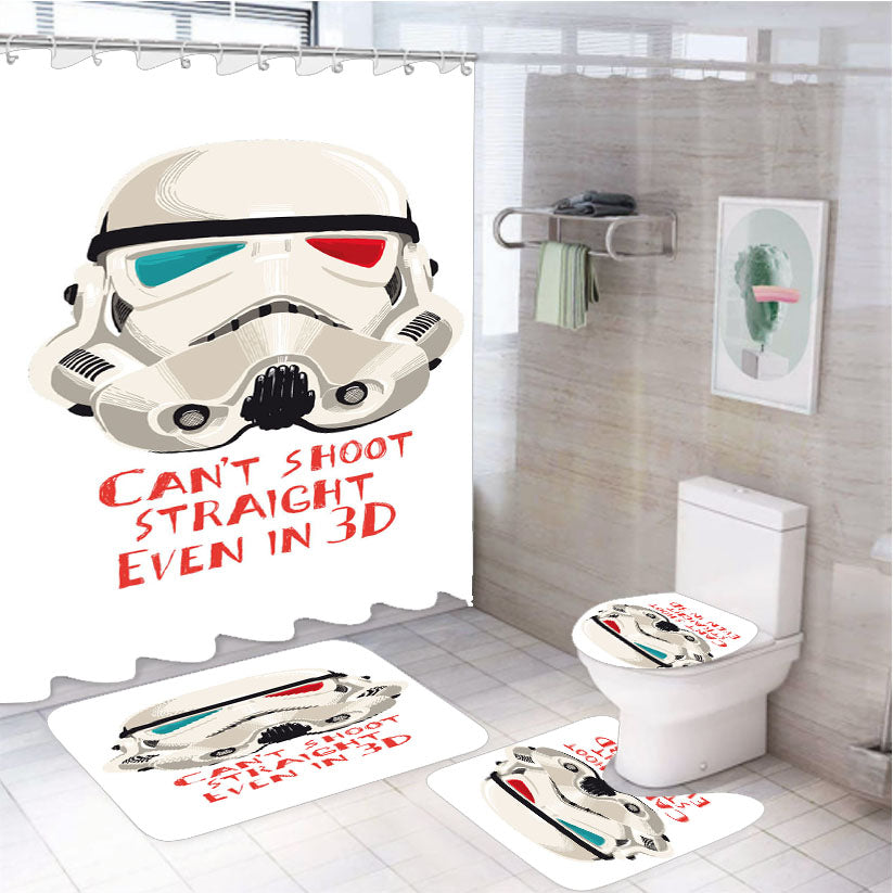 Star Wars Stormtrooper 06 4Pcs Bathroom Set Shower Curtain