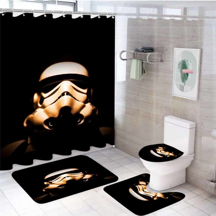 Star Wars Stormtrooper Dark 4Pcs Bathroom Set Shower Curtain
