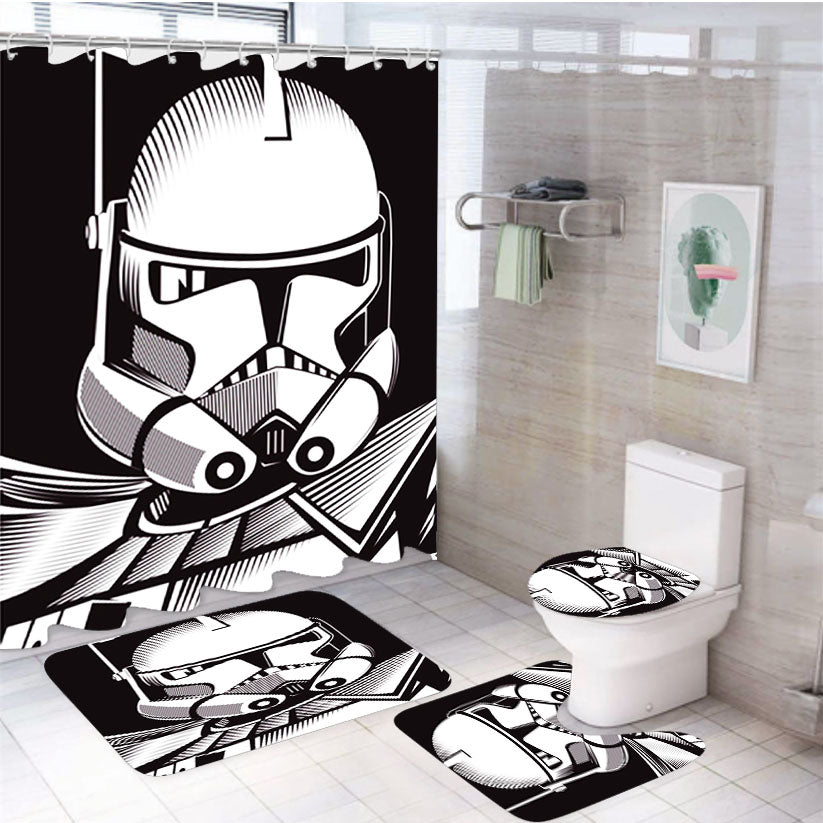 Star Wars Stormtrooper Vector 4Pcs Bathroom Set Shower Curtain