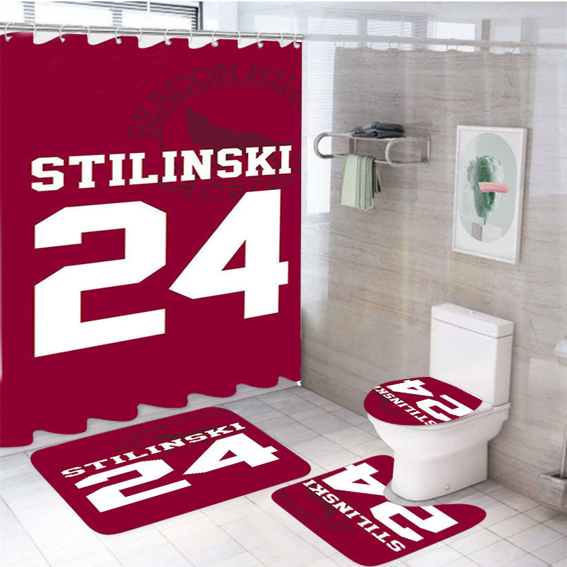 Stiles Stilinksi 24 4Pcs Bathroom Set Shower Curtain