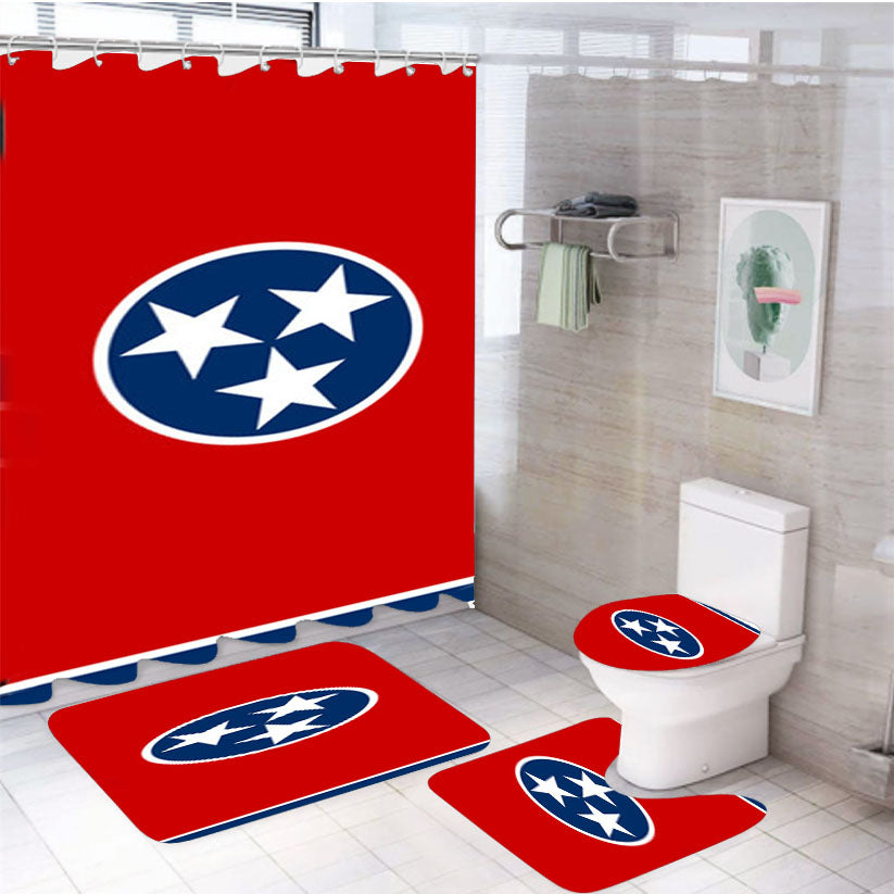 Tennessee Flag 4Pcs Bathroom Set Shower Curtain