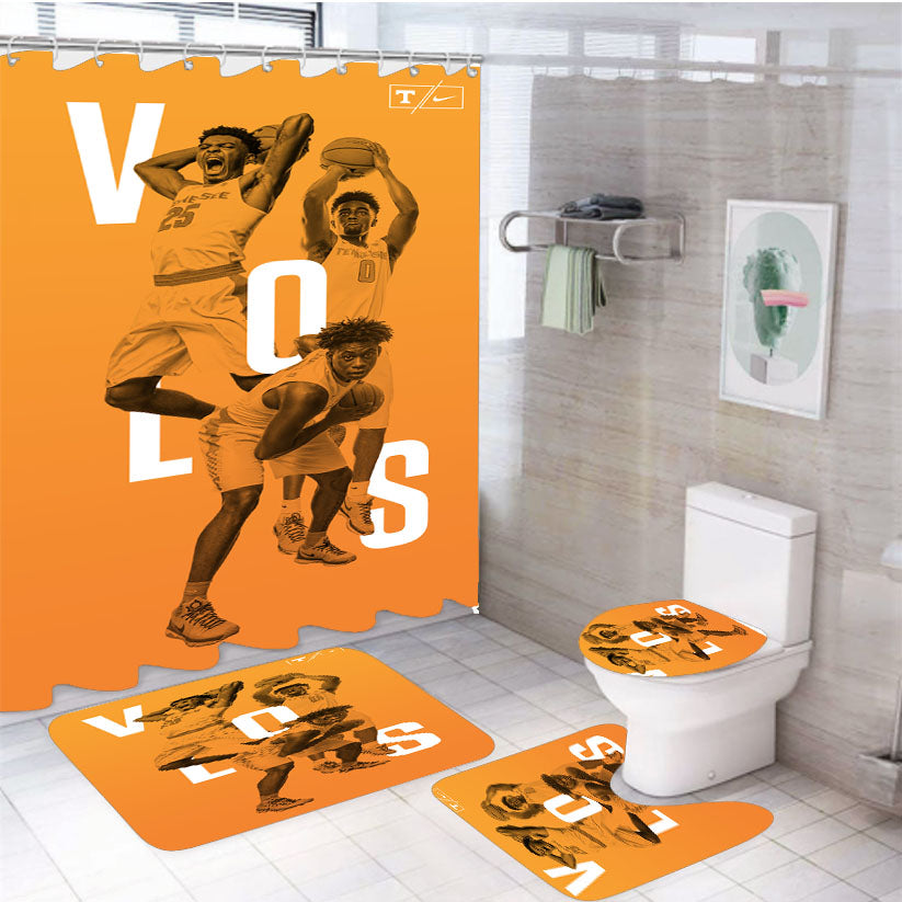 Tennessee Mens Basketball 4Pcs Bathroom Set Shower Curtain
