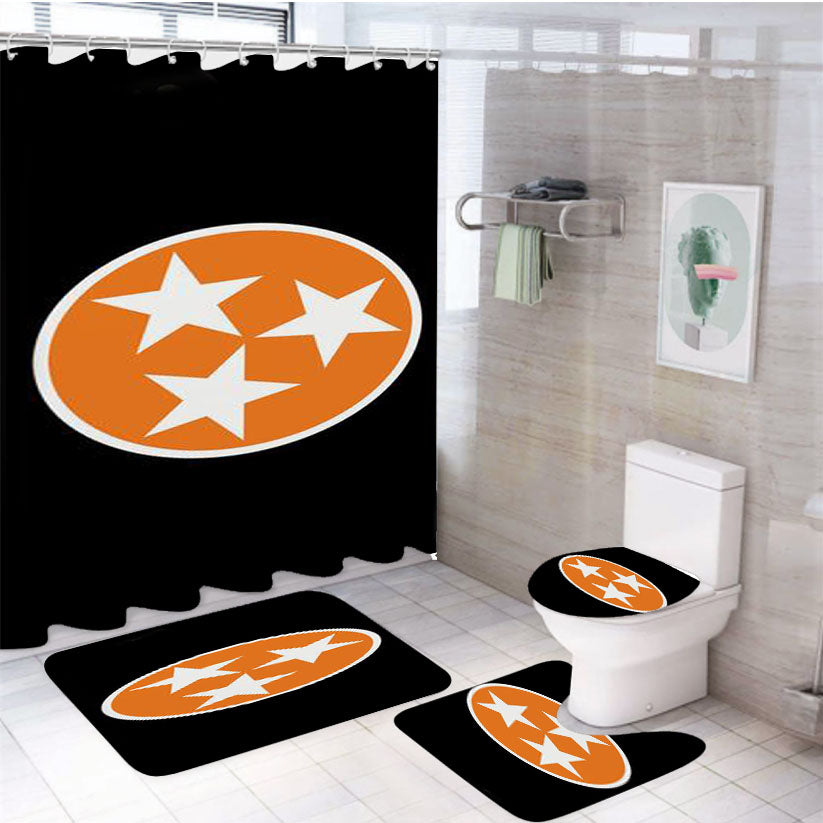 Tennessee Orange Tristar 4Pcs Bathroom Set Shower Curtain