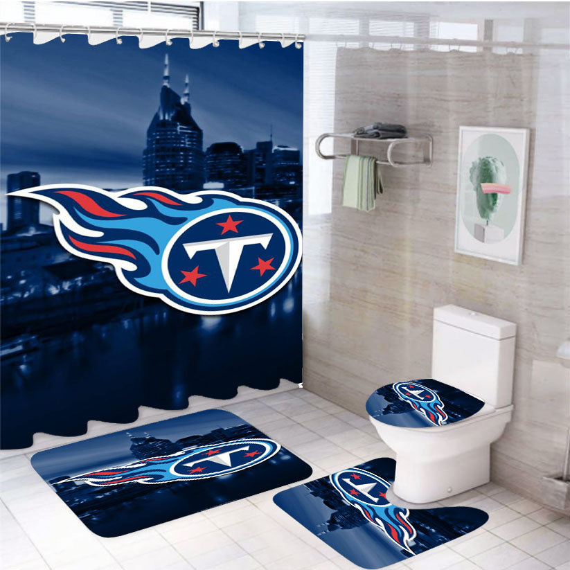 Tennessee Titans 4Pcs Bathroom Set Shower Curtain