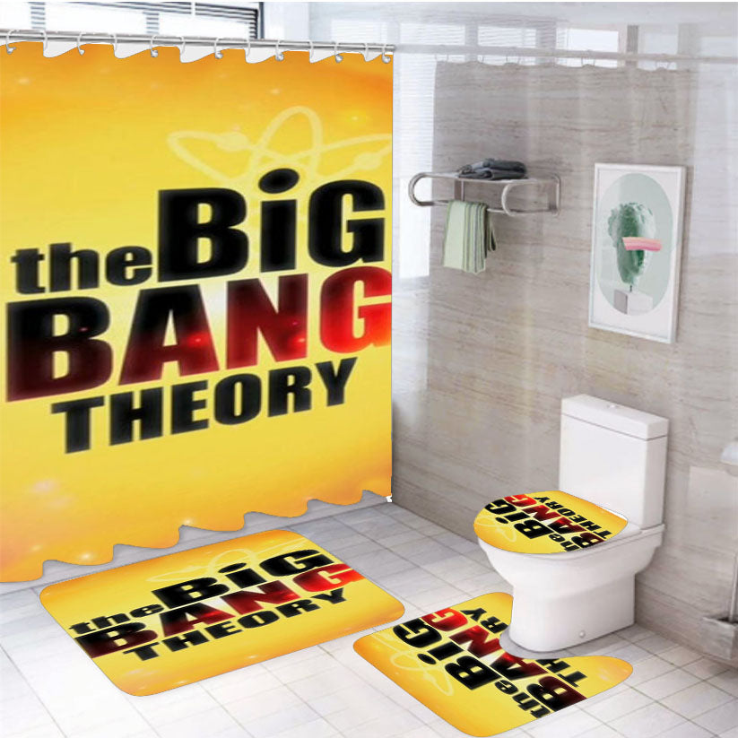 The Big Bang Theory 4Pcs Bathroom Set Shower Curtain
