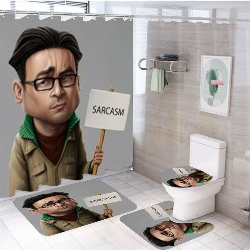 The Big Bang Theory Sarcasm 4Pcs Bathroom Set Shower Curtain