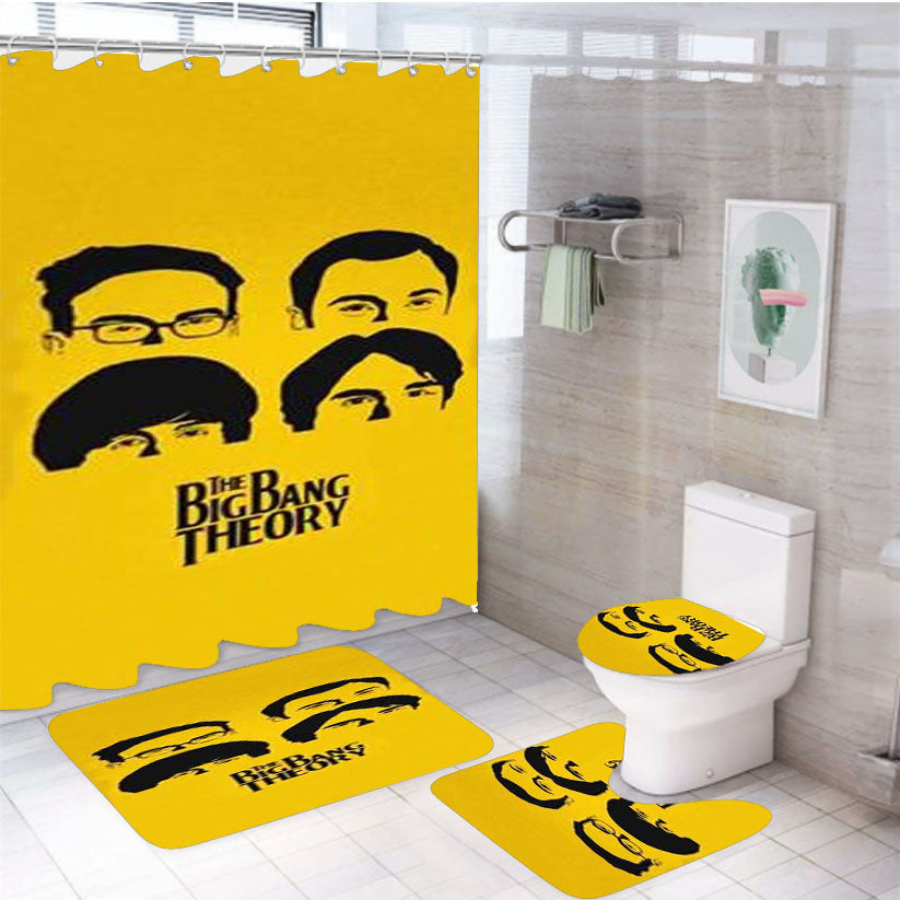 The Big Bang Theorys 4Pcs Bathroom Set Shower Curtain