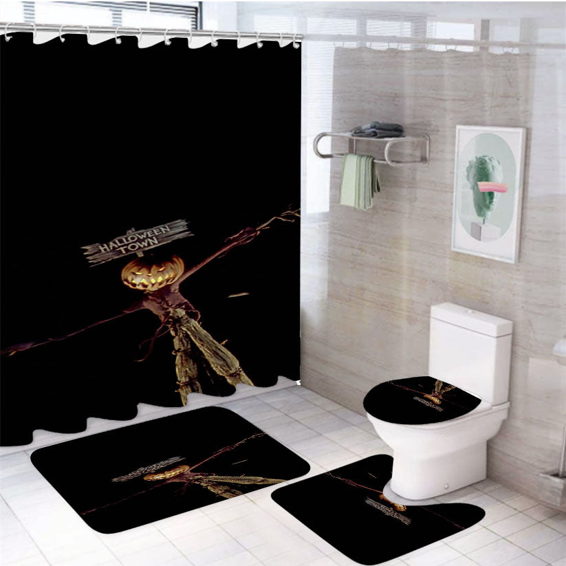 The Nightmare Before Christmas Disney 11 4Pcs Bathroom Set Shower Curtain