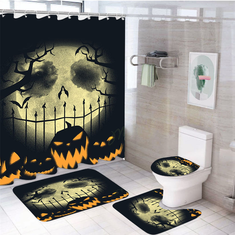 The Nightmare Before Christmas Disney 12 4Pcs Bathroom Set Shower Curtain