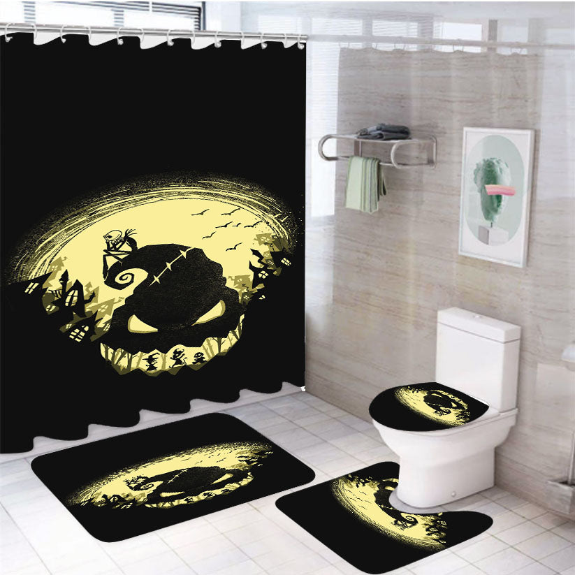 The Nightmare Before Christmas Disney 13 4Pcs Bathroom Set Shower Curtain