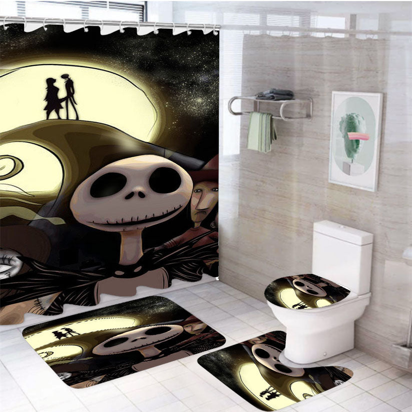 The Nightmare Before Christmas Disney 17 4Pcs Bathroom Set Shower Curtain