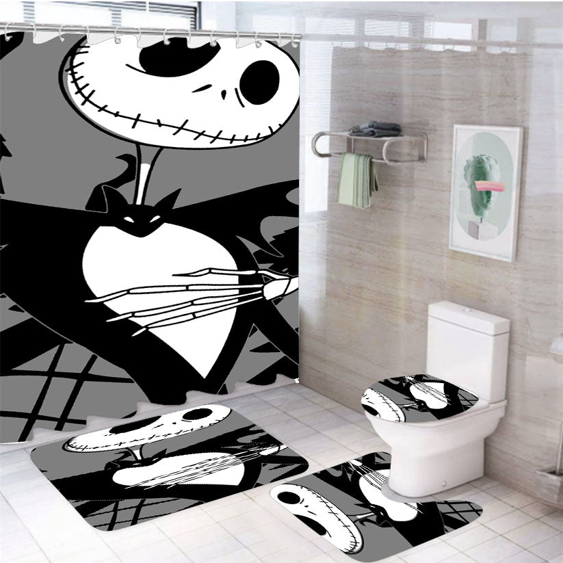 The Nightmare Before Christmas Disney 22 4Pcs Bathroom Set Shower Curtain