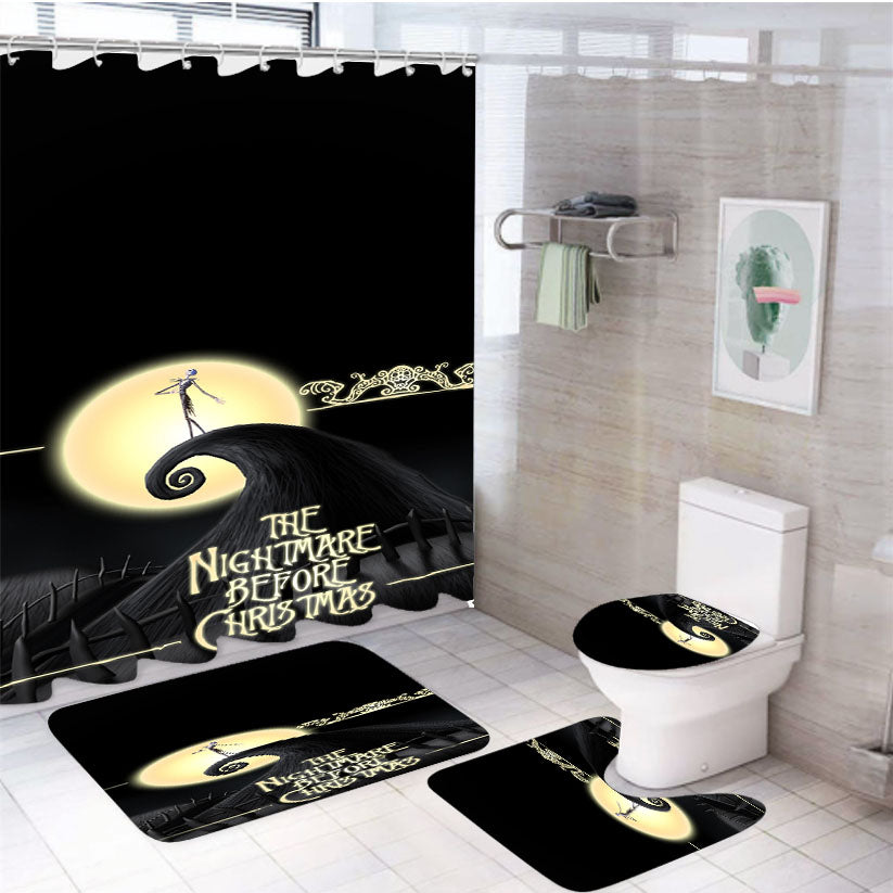 The Nightmare Before Christmas Disney 25 4Pcs Bathroom Set Shower Curtain