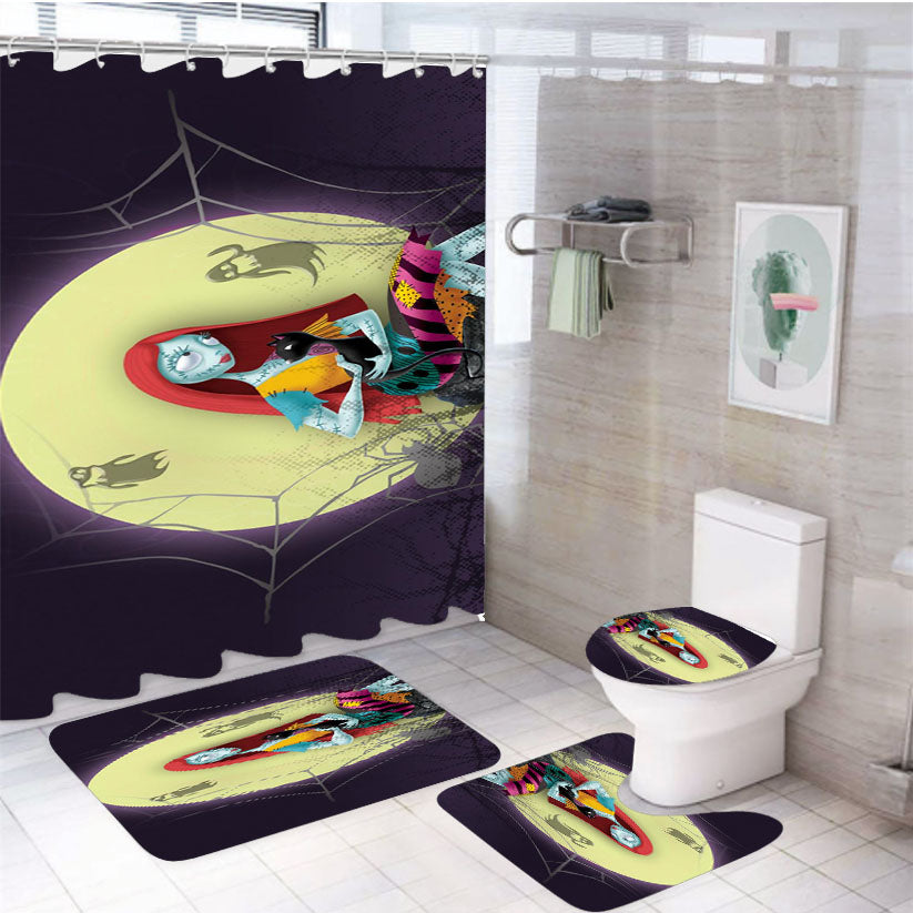 The Nightmare Before Christmas Disney 26 4Pcs Bathroom Set Shower Curtain