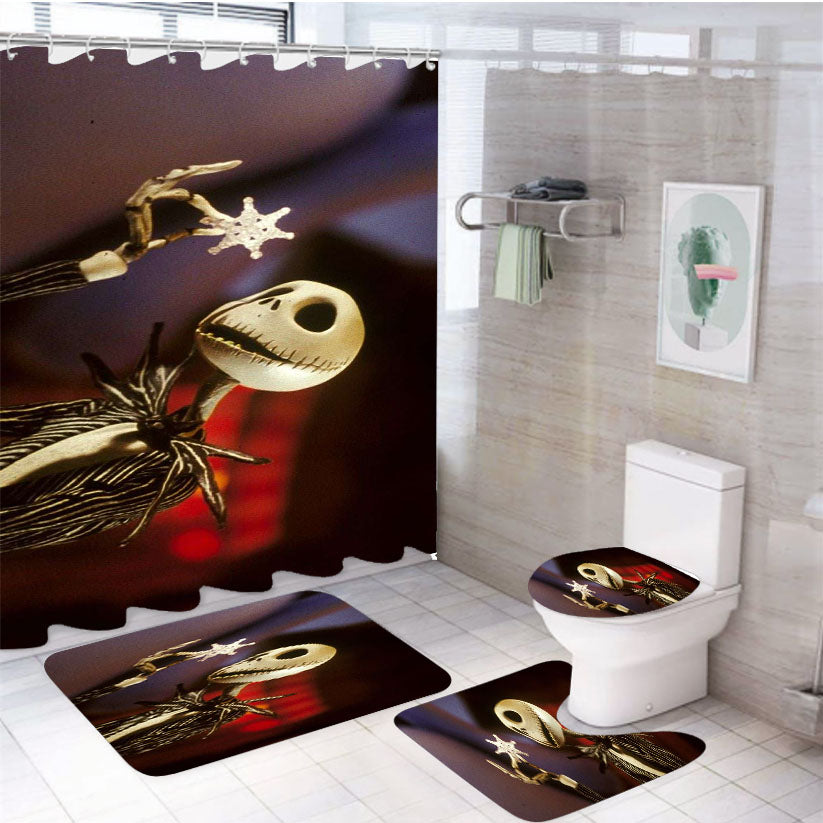 The Nightmare Before Christmas Disney 29 4Pcs Bathroom Set Shower Curtain