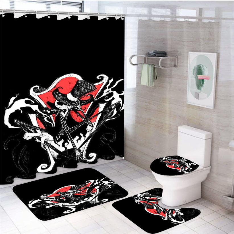 The Nightmare Before Christmas Disney 5 4Pcs Bathroom Set Shower Curtain