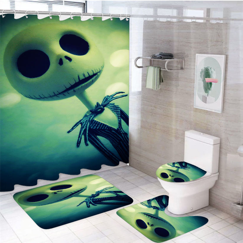 The Nightmare Before Christmas Jack 4Pcs Bathroom Set Shower Curtain