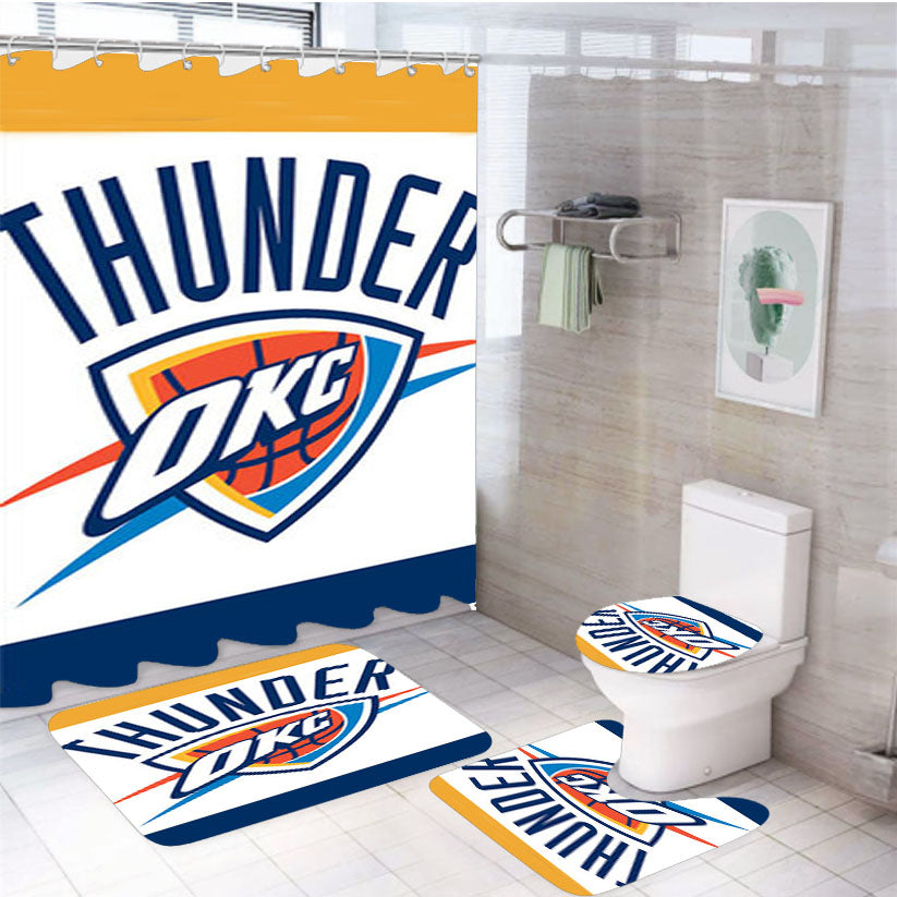 Thunder Okc 4Pcs Bathroom Set Shower Curtain