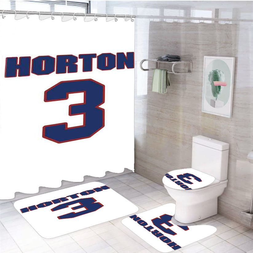 Tim Horton National Hockey 4Pcs Bathroom Set Shower Curtain