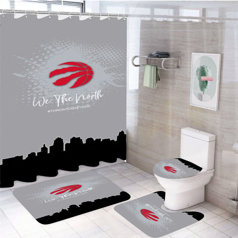 Toronto Raptors We The North 4Pcs Bathroom Set Shower Curtain