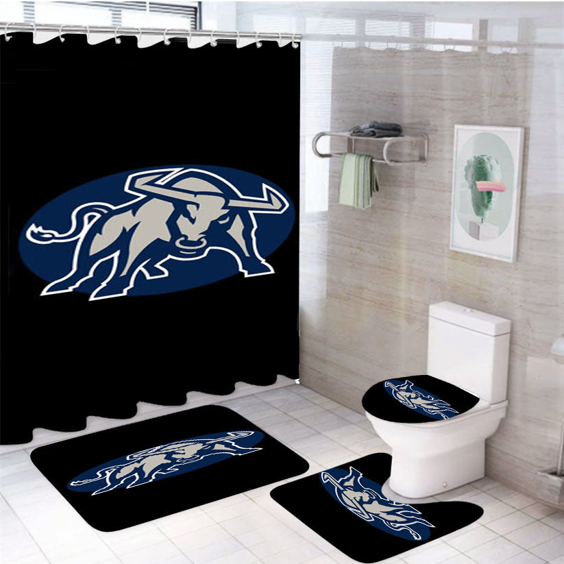 Utah State Aggies New 4Pcs Bathroom Set Shower Curtain