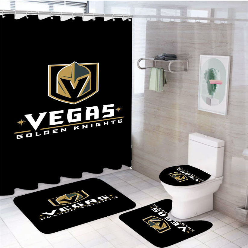 Vegas Golden Knight 4Pcs Bathroom Set Shower Curtain