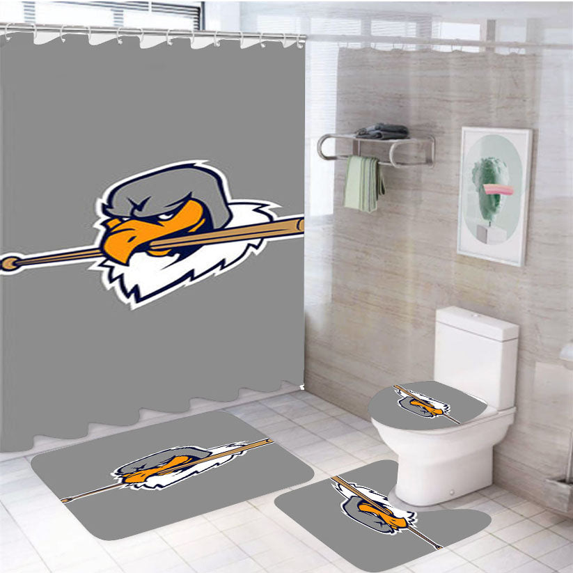 Vultures Baseball Logo Gray 4Pcs Bathroom Set Shower Curtain