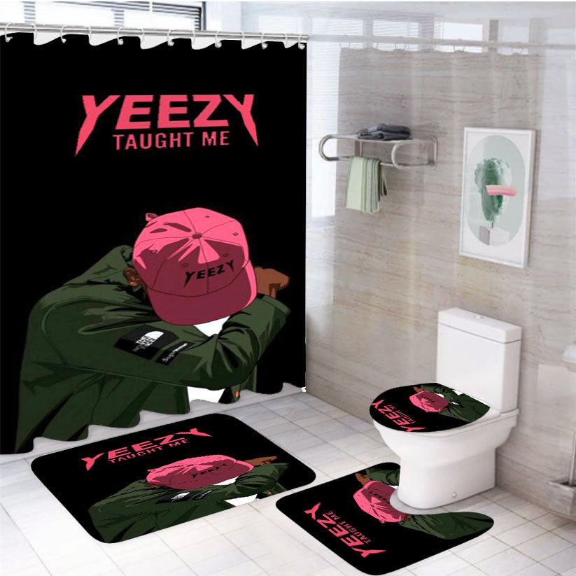 Yeezy 4Pcs Bathroom Set Shower Curtain