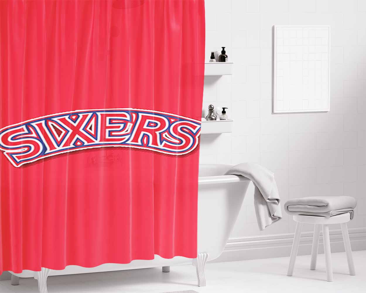 80 Nfl Football Bathroom Shower Curtain Fabric Waterproof | 66 X 72 Inch