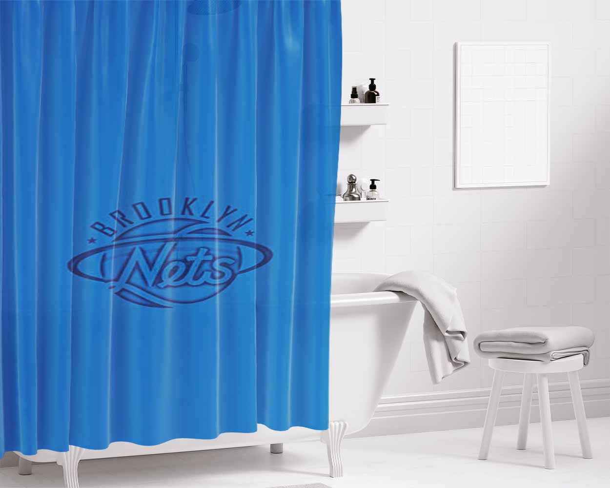 Broklyn Cover Bathroom Shower Curtain Fabric Waterproof | 66 X 72 Inch