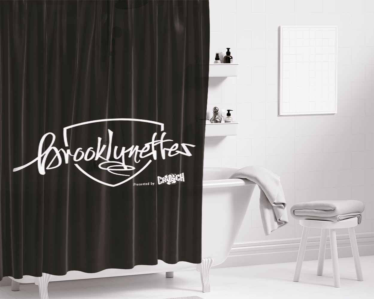Brooklynettes Bathroom Shower Curtain Fabric Waterproof | 66 X 72 Inch