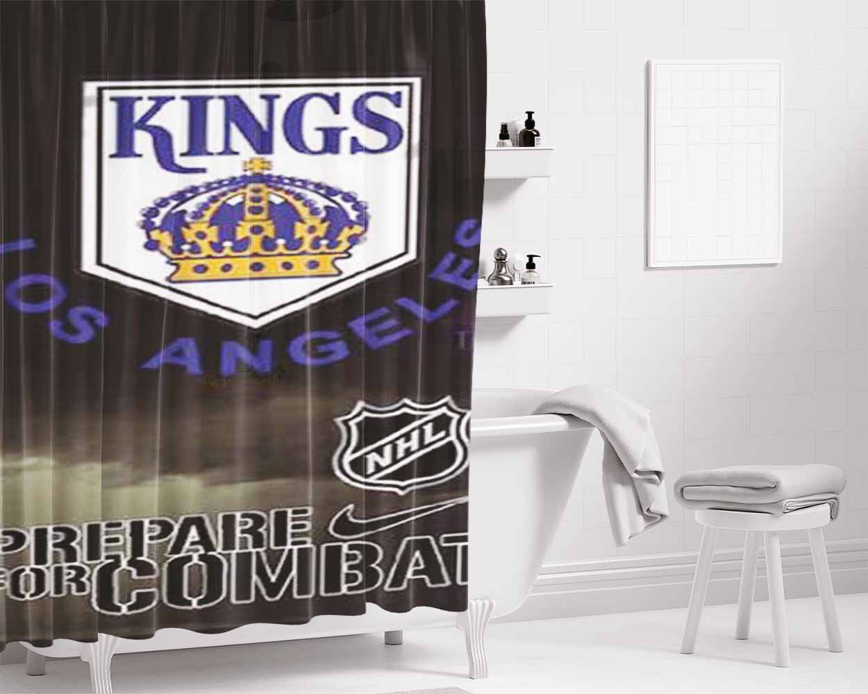 La Kings Prepare Bathroom Shower Curtain Fabric Waterproof | 66 X 72 Inch