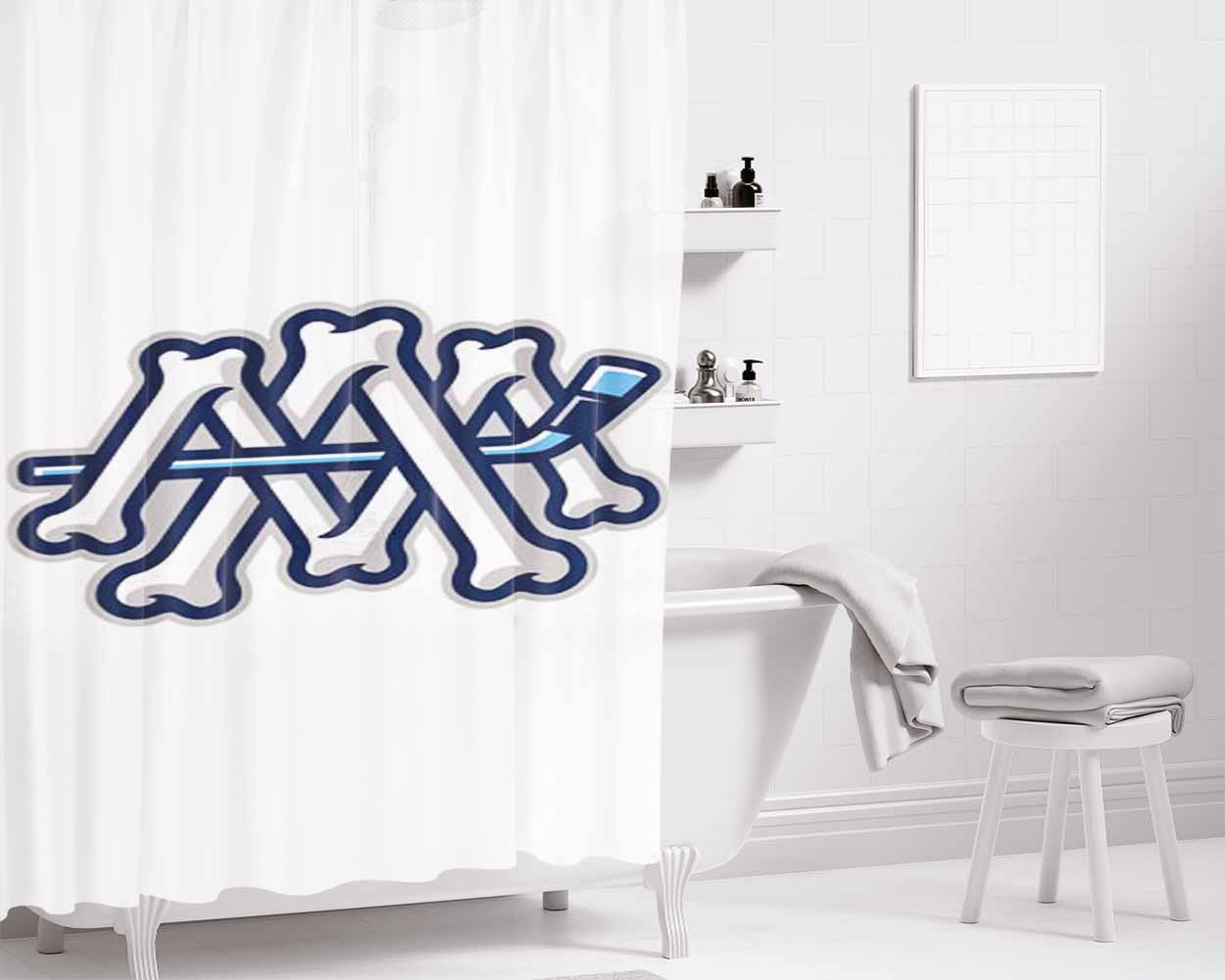 Milwaukee Admirals Icon Bathroom Shower Curtain Fabric Waterproof | 66 X 72 Inch