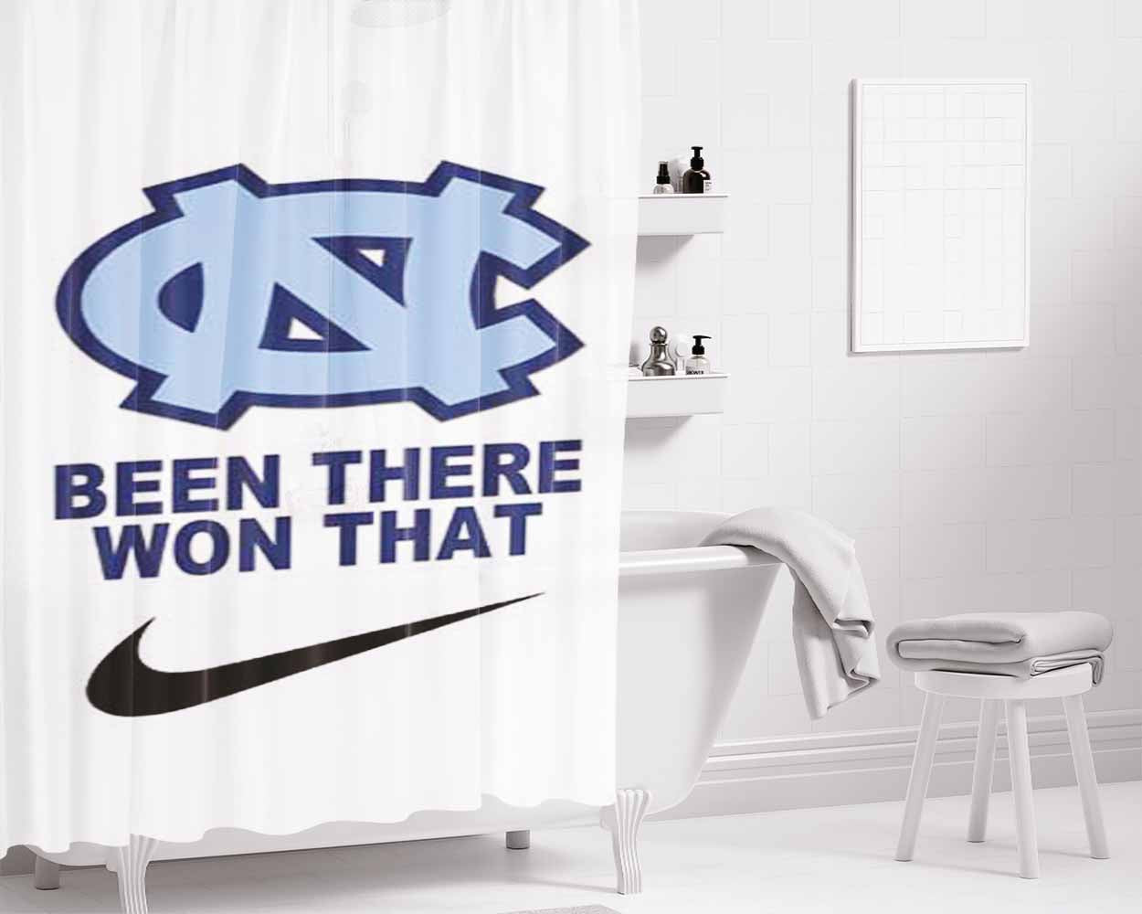 Nc Tar Heels Won That Bathroom Shower Curtain Fabric Waterproof | 66 X 72 Inch