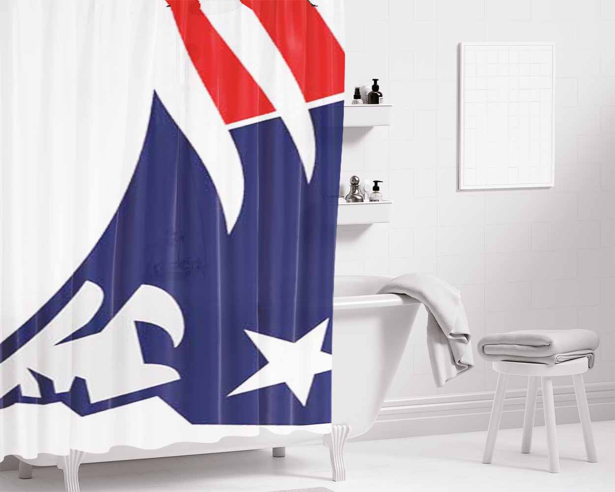 Ne Pats Logo Simple Bathroom Shower Curtain Fabric Waterproof | 66 X 72 Inch